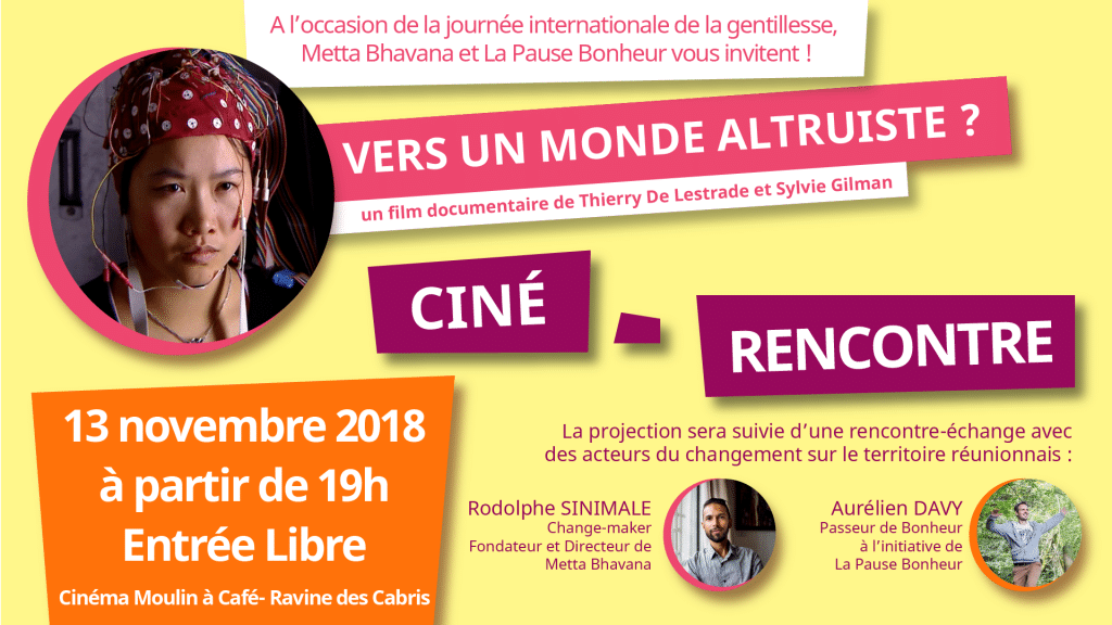 Ciné – Rencontre : « Vers un monde altruiste ? » – Entrée Libre