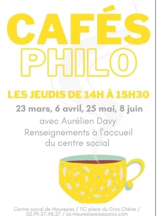 Cafés Philo au Centre Social de Maurepas – printemps 2023