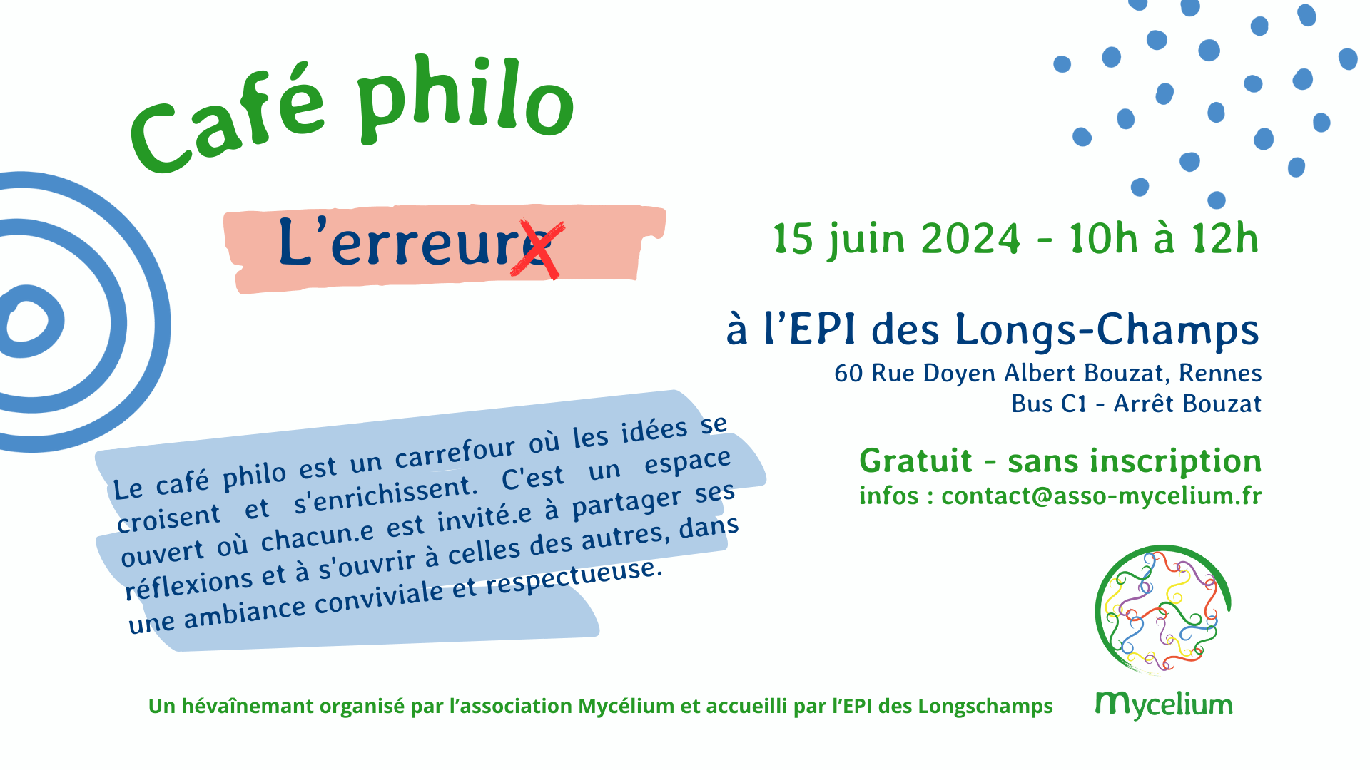 Café philo : L&rsquo;erreur – 15 juin 2024